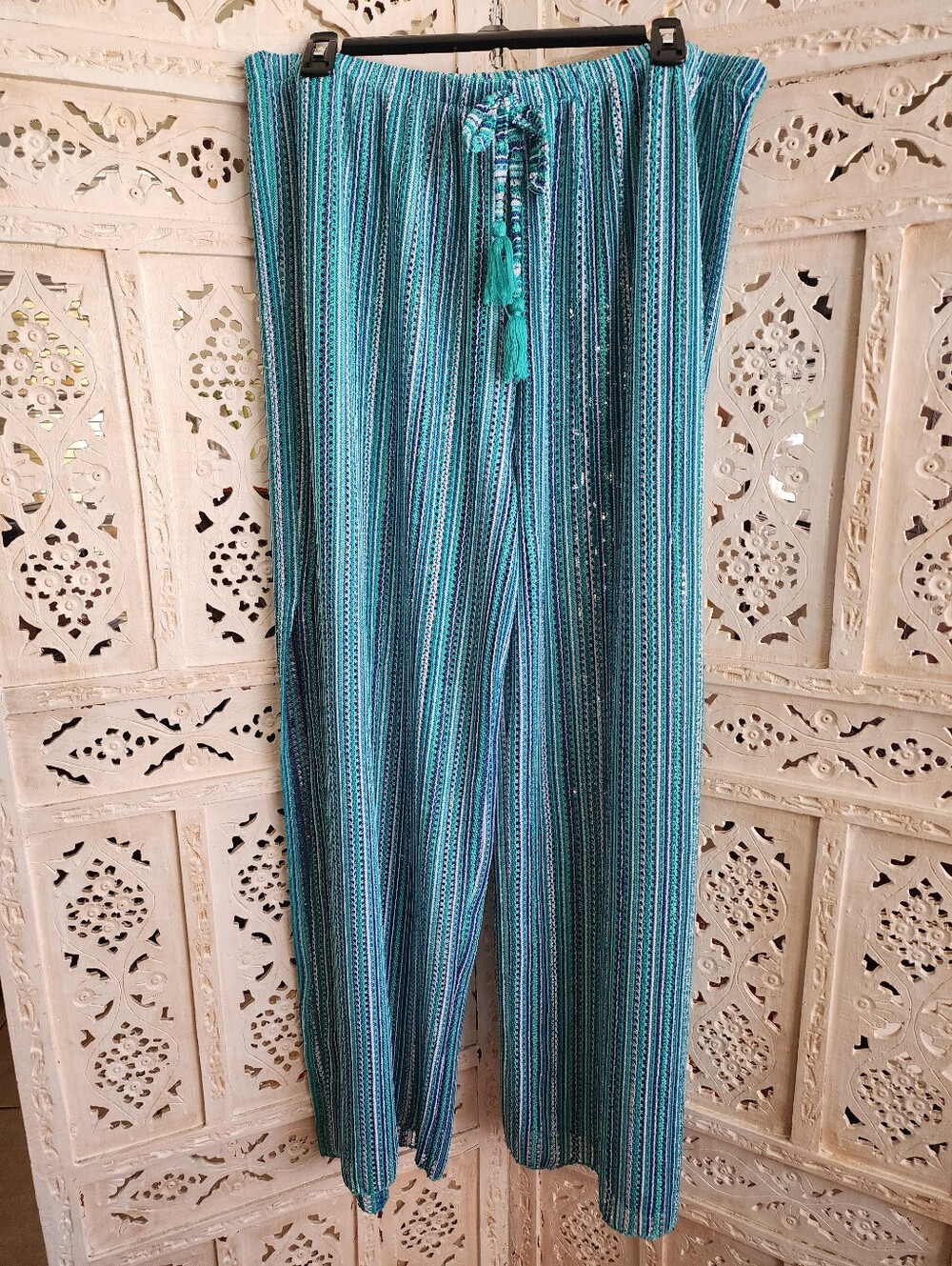 Time & Tru Crochet Knit Swim Cover Up Pants- Size XL 16-18 Tall